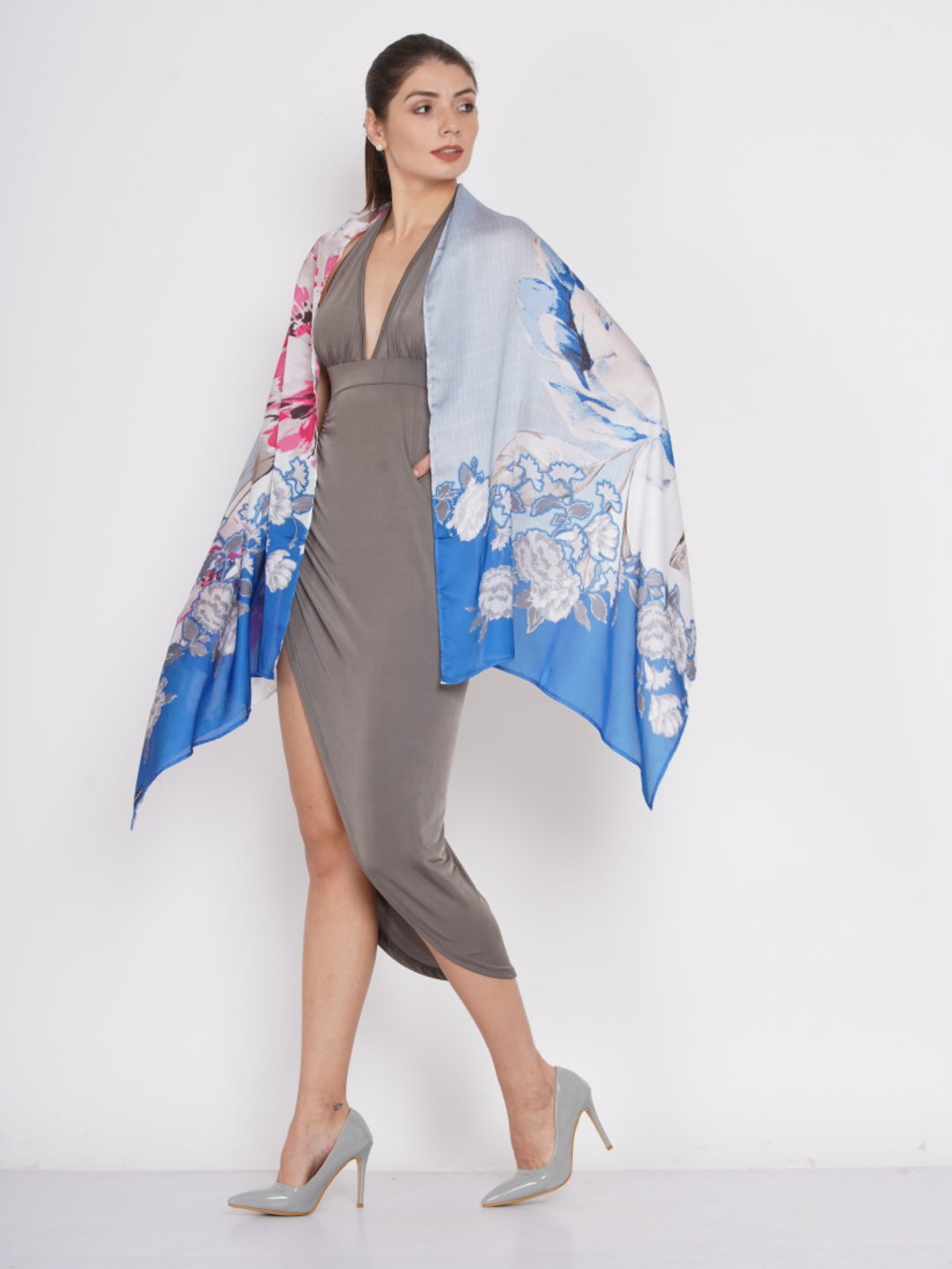 ENGLISH ROSE PRINT SCARF