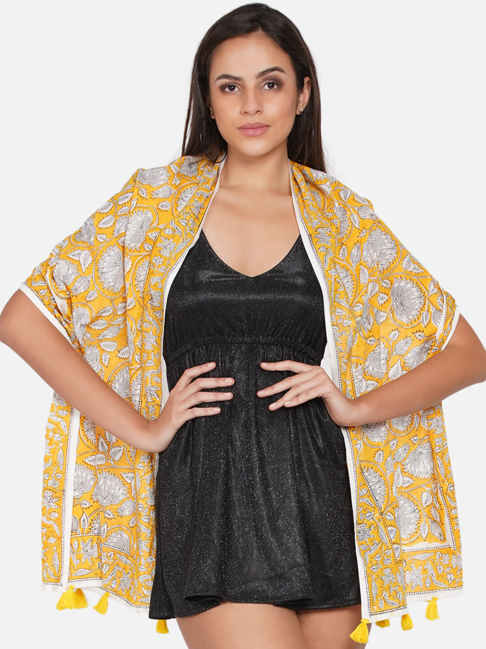 YELLOWLOTUSPRINTHANDBLOCKPRINTSCARF_2