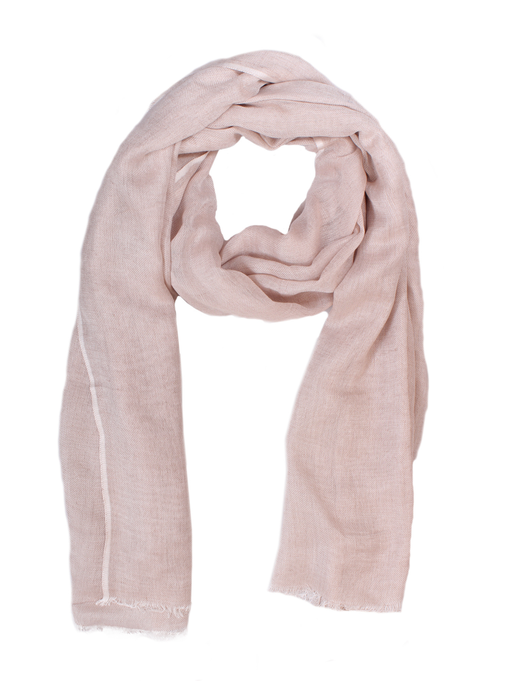 NUDE SOILD HANDLOOM SCARF